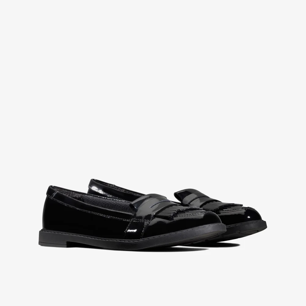 Clarks School Scala Bright Kid Black Patent Standard - 2 Image 4