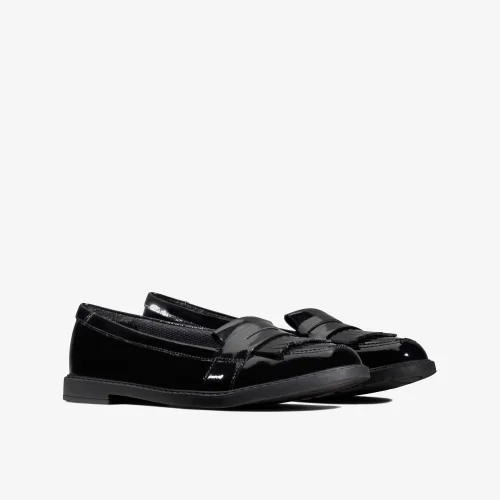 Clarks School Scala Bright Kid Black Patent Standard - 2 Image 4