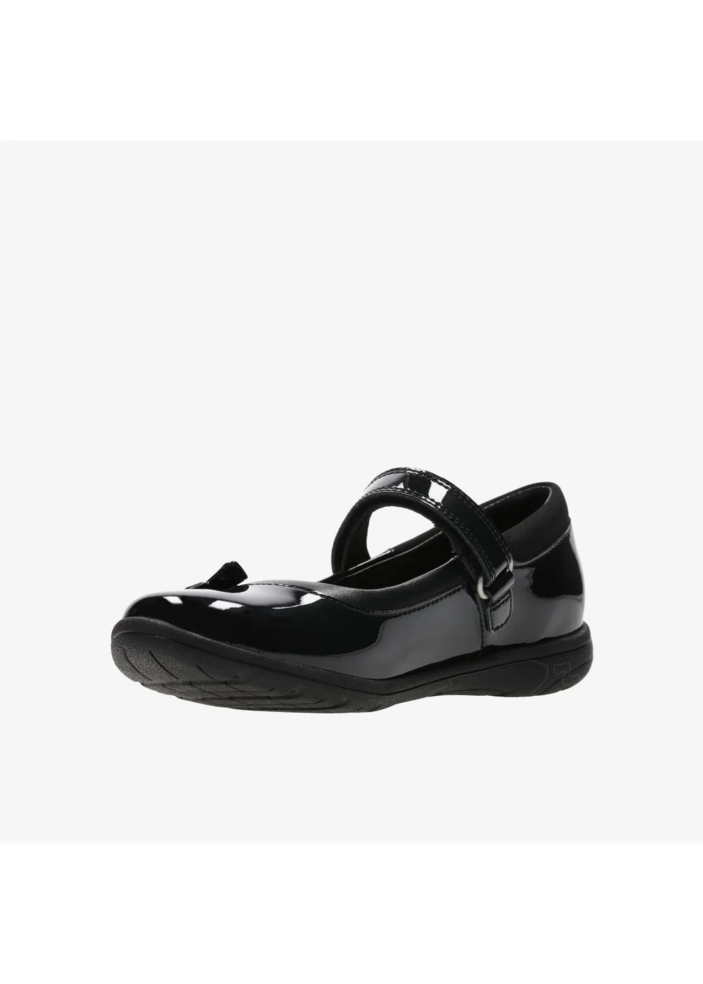 Clarks School Venture Star Black Patent Narrow - 11.5 Infants Image 4