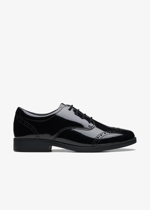 Clarks School Sami Walk Youth Black Patent Wide - 3 Image 1