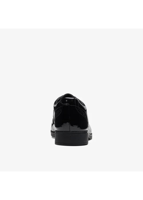 Clarks School Sami Walk Youth Black Patent Wide - 3 Image 5