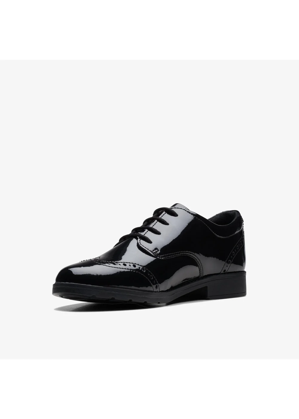 Clarks School Sami Walk Youth Black Patent Wide - 3 Image 4