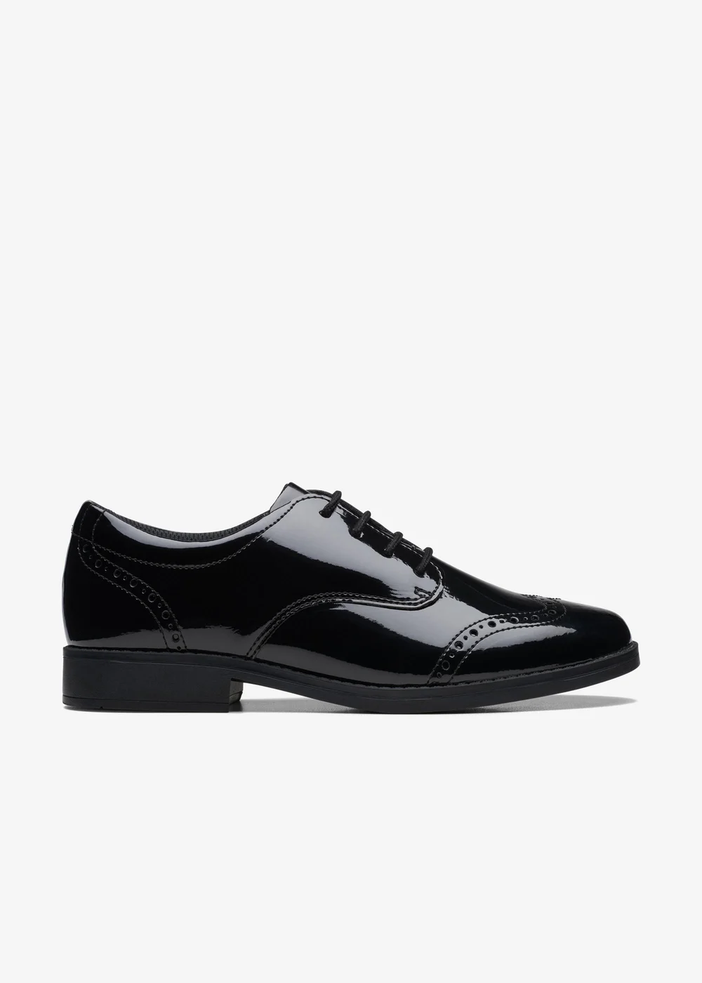 Clarks School Sami Walk Youth Black Patent Standard - 5 Image 1