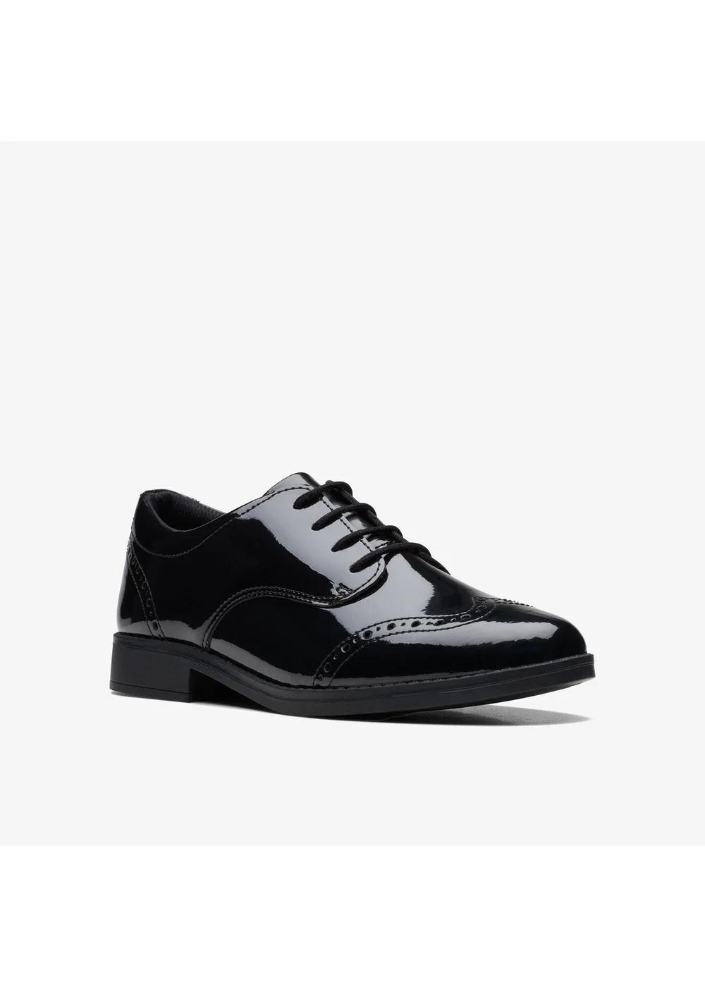 Clarks School Sami Walk Youth Black Patent Standard - 5 Image 3