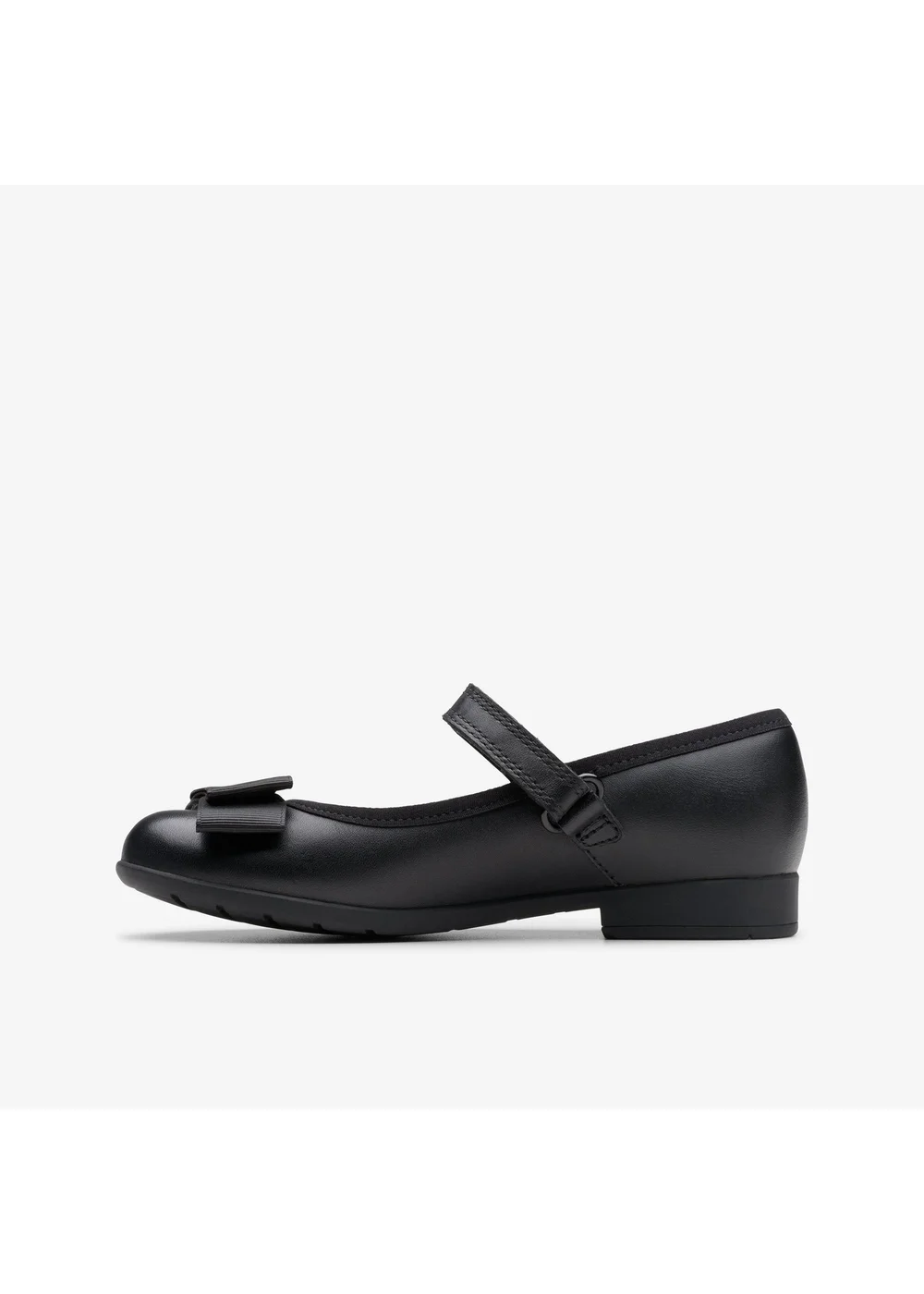 Clarks School Girls Black Scala Tap Kid Leather Narrow - 10 Infants Image 2