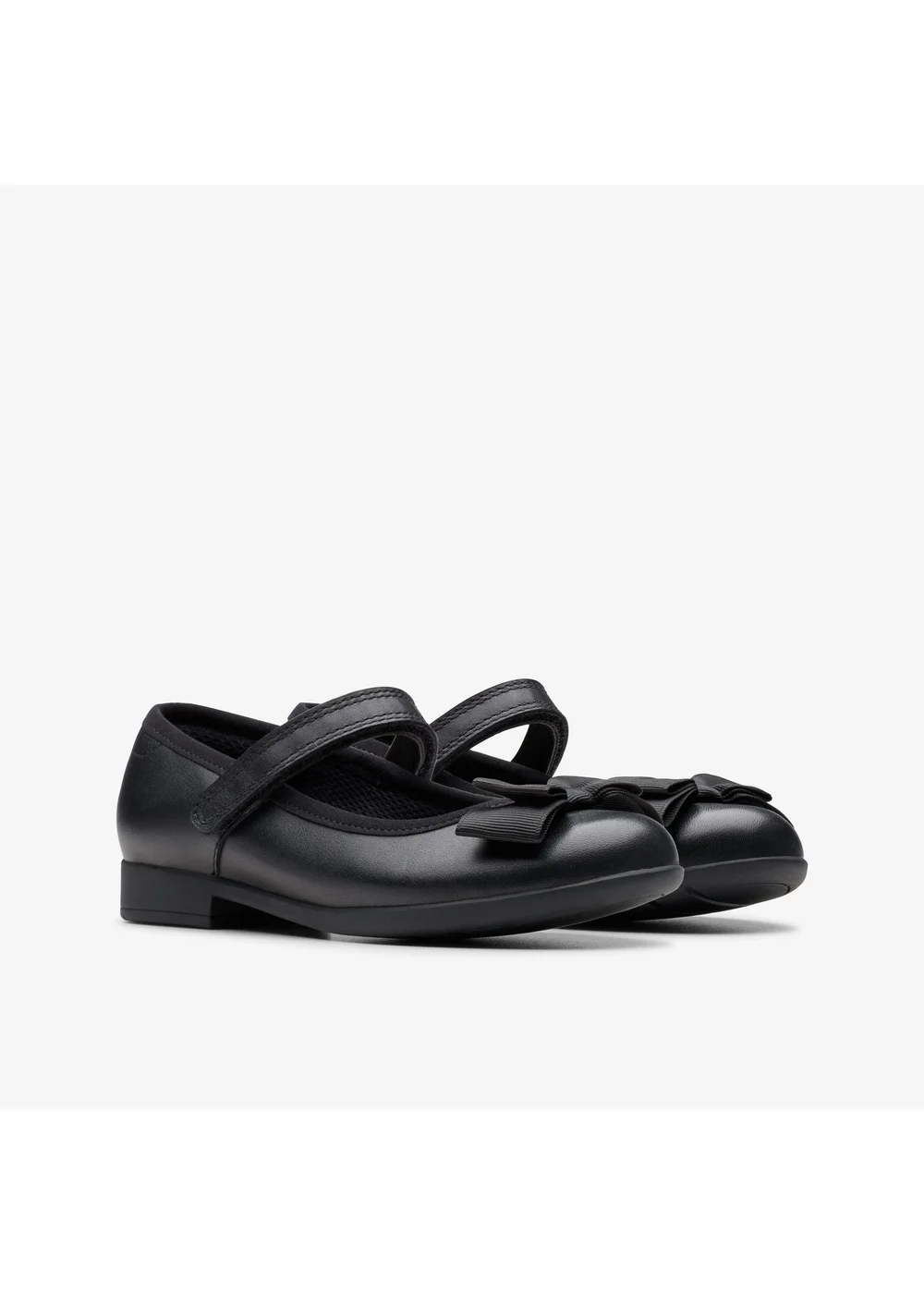 Clarks School Girls Black Scala Tap Kid Leather Narrow - 10 Infants Image 4