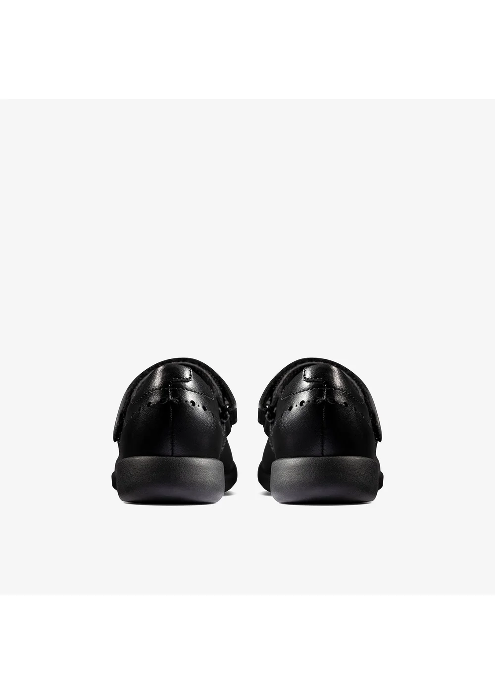 Clarks School Girls Black Etch Craft Kid Leather Extra Wide - 10.5 Infants Image 5