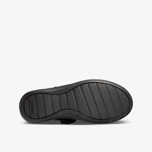 Clarks School Etch Craft Kid Black Leather Extra Wide - 10.5 Infants Image 3