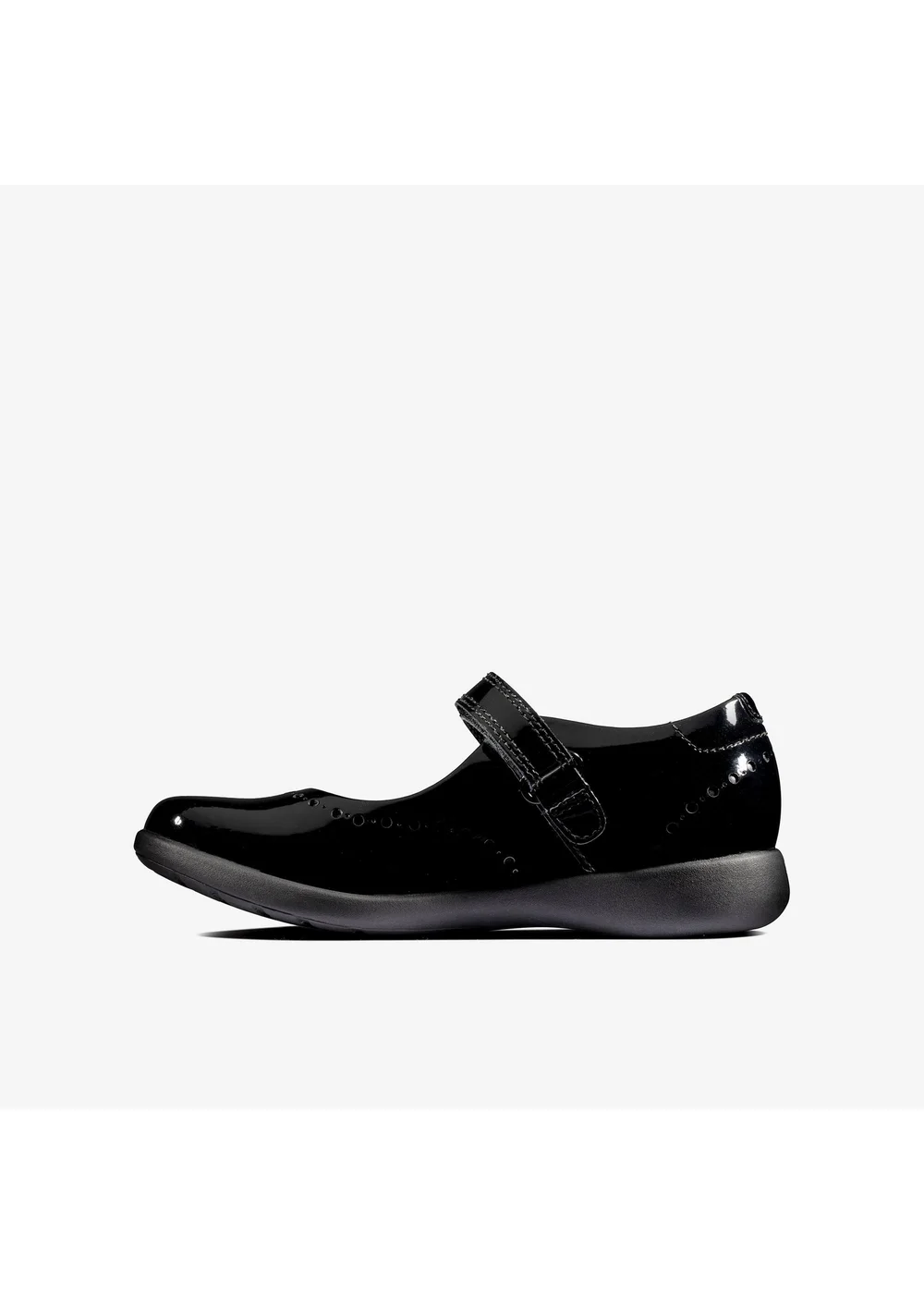 Clarks School Etch Craft Toddler Black Patent Standard - 9 Infants Image 2