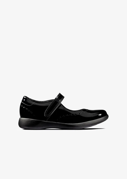 Clarks School Girls Black Etch Craft Toddler Patent Wide - 8.5 Infants Image 1