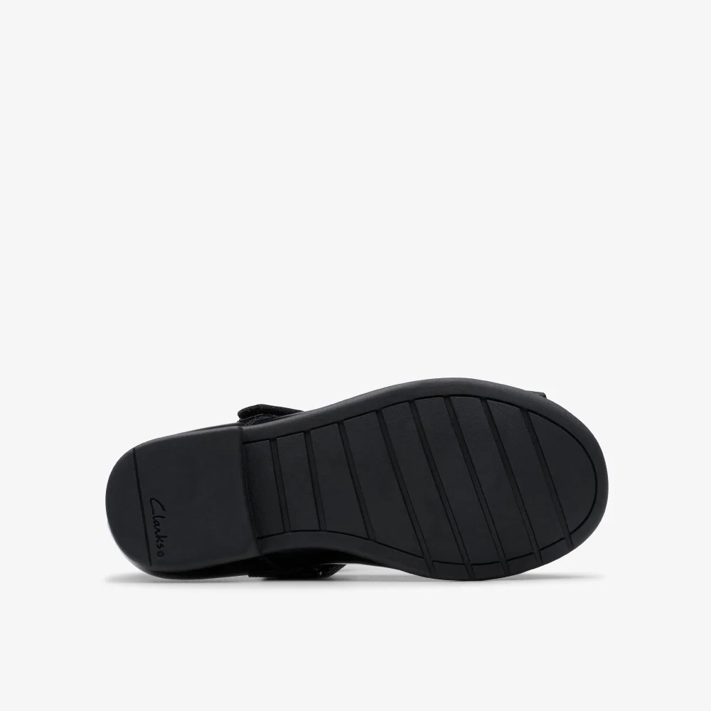 Clarks School Scala Tap Toddler Black Patent Extra Wide - 8 infants Image 3