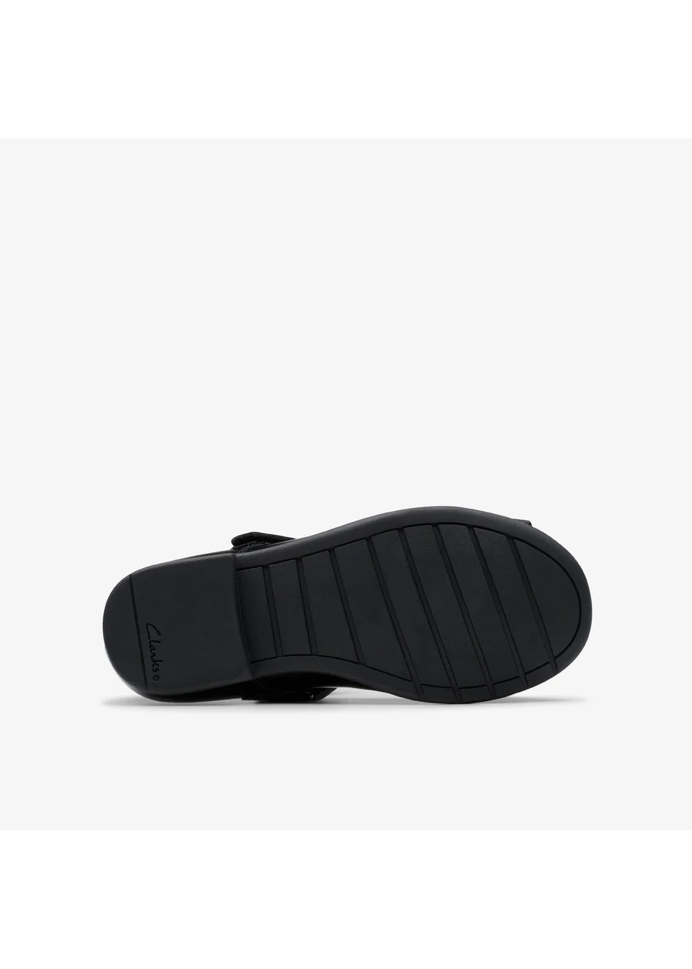 Clarks School Girls Black Scala Tap Toddler Patent Extra Wide - 8 infants Image 3