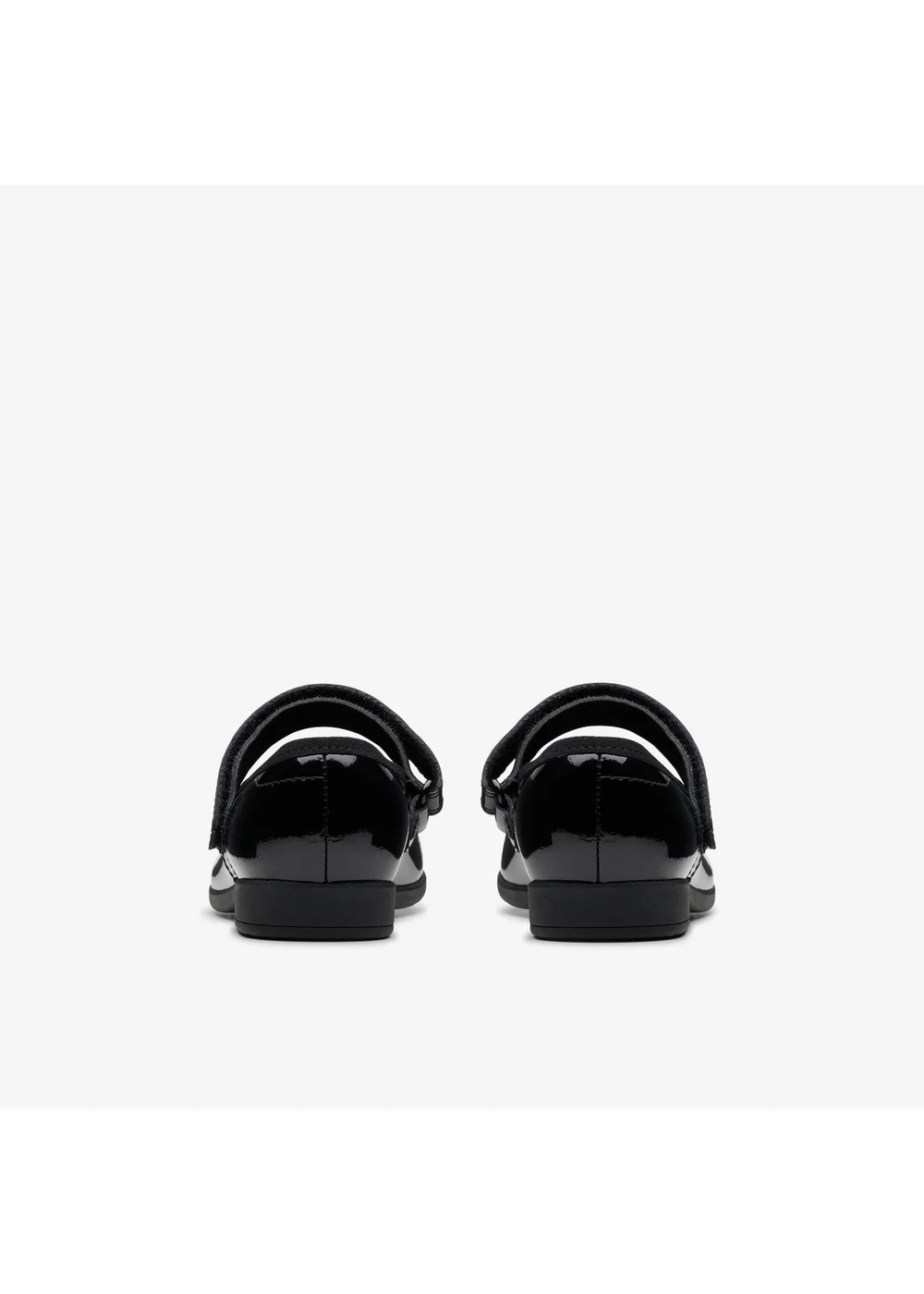 Clarks School Girls Black Scala Tap Toddler Patent Extra Wide - 8 infants Image 5