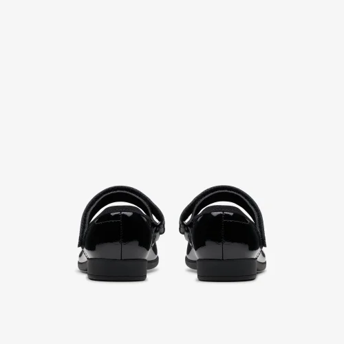 Clarks School Scala Tap Toddler Black Patent Narrow - 8 infants Image 5