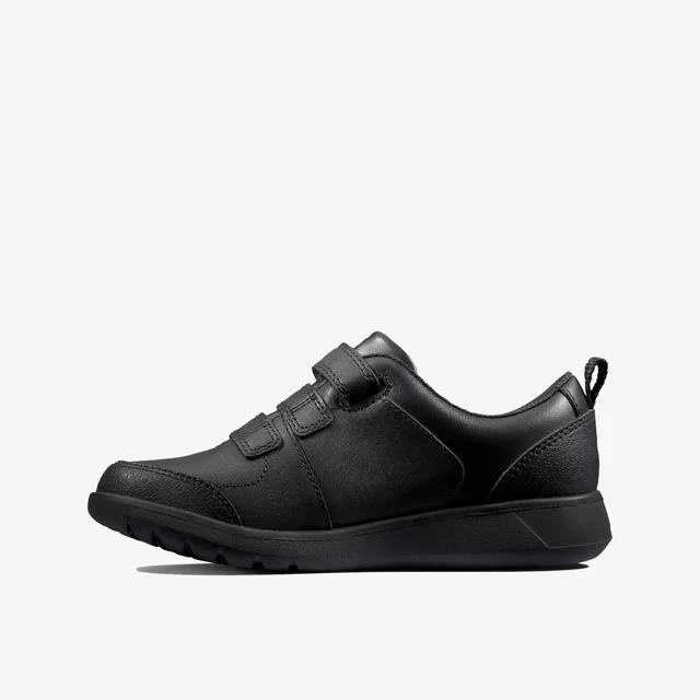 Clarks School Boys Black Scape Sky Kid Leather Standard
