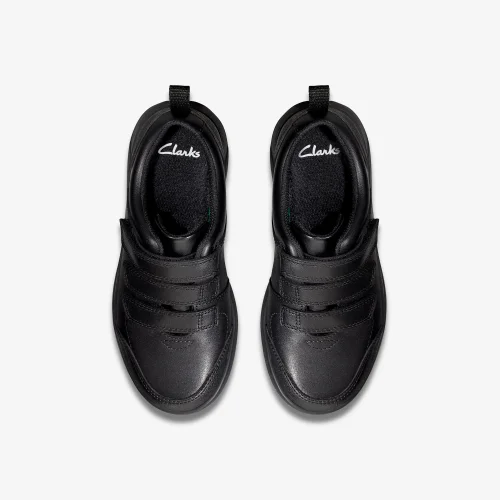 Clarks School Scape Sky Kid Black Leather Standard - 1 Image 6
