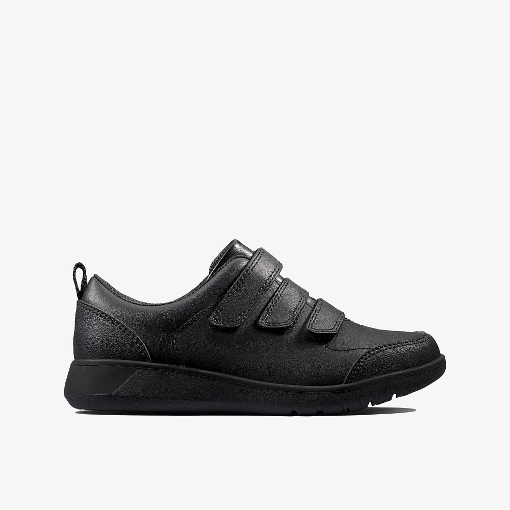 Clarks School Scape Sky Kid Black Leather Standard - 1 Image 1