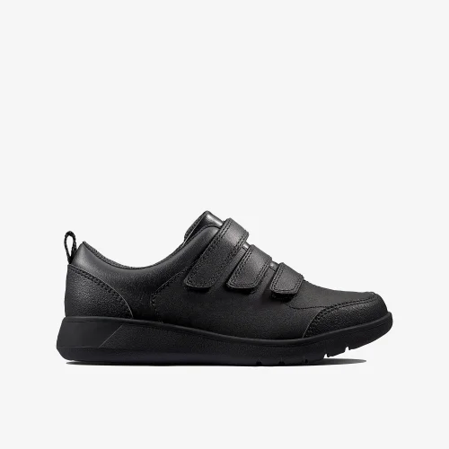 Clarks School Scape Sky Kid Black Leather Standard - 1 Image 1