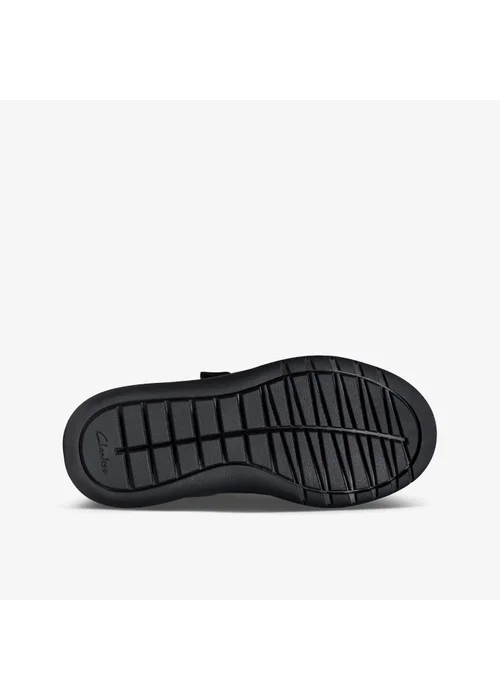 Clarks School Boys Black Scape Sky Kid Leather Extra Wide - 2 Image 3