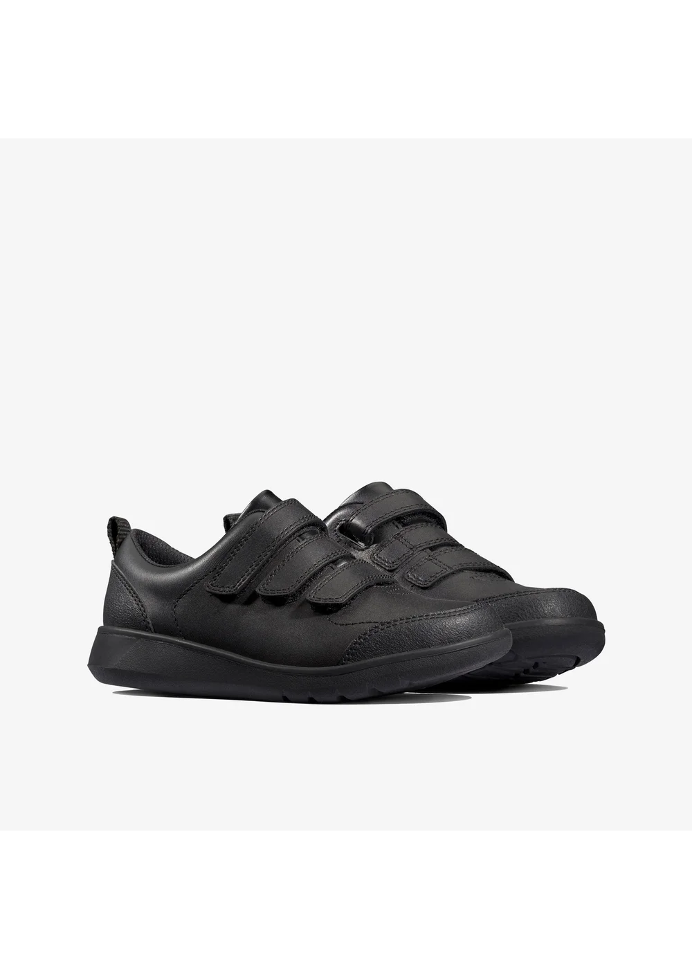 Clarks School Boys Black Scape Sky Kid Leather Extra Wide - 2 Image 4
