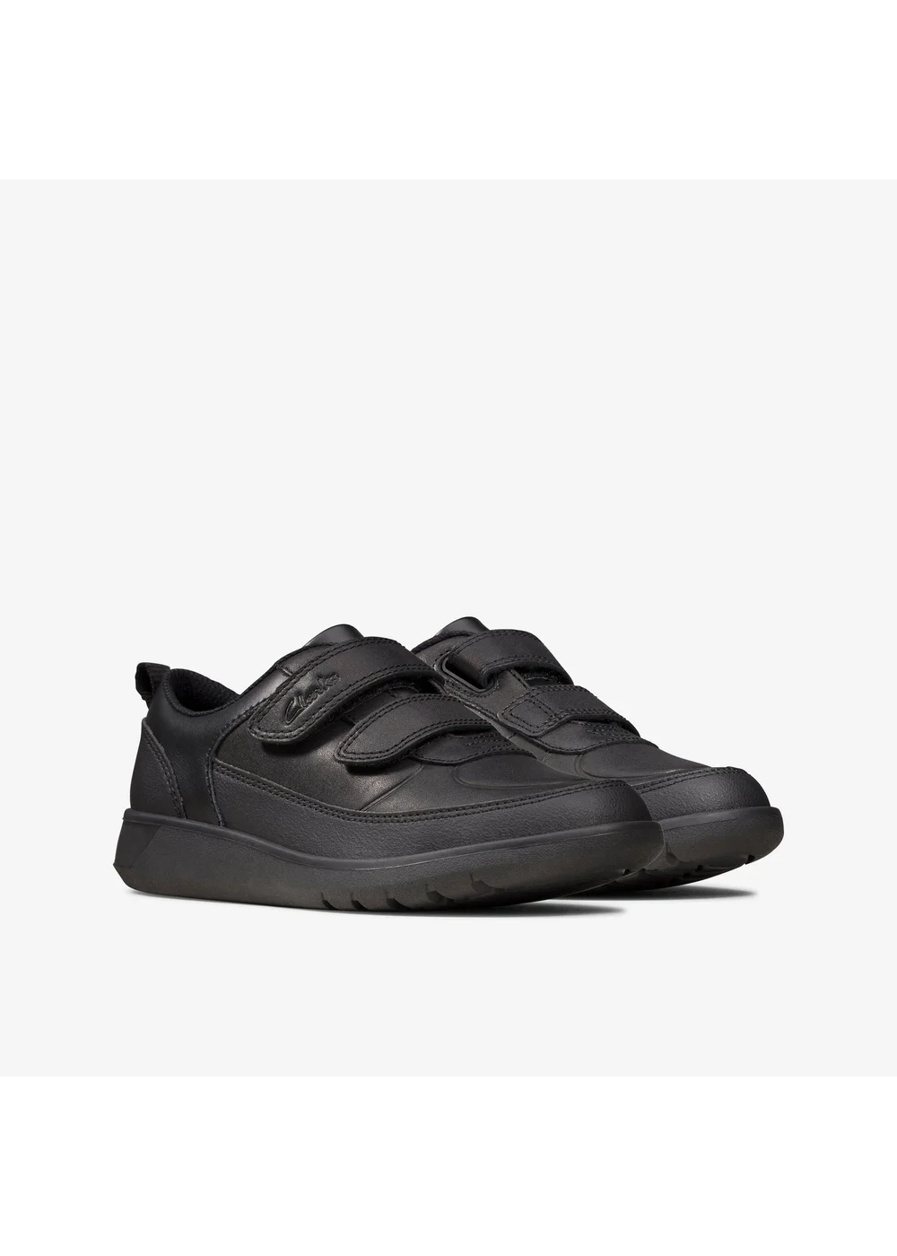 Clarks School Boys Black Scape Flare Kid Leather Narrow - 11 Infants Image 4