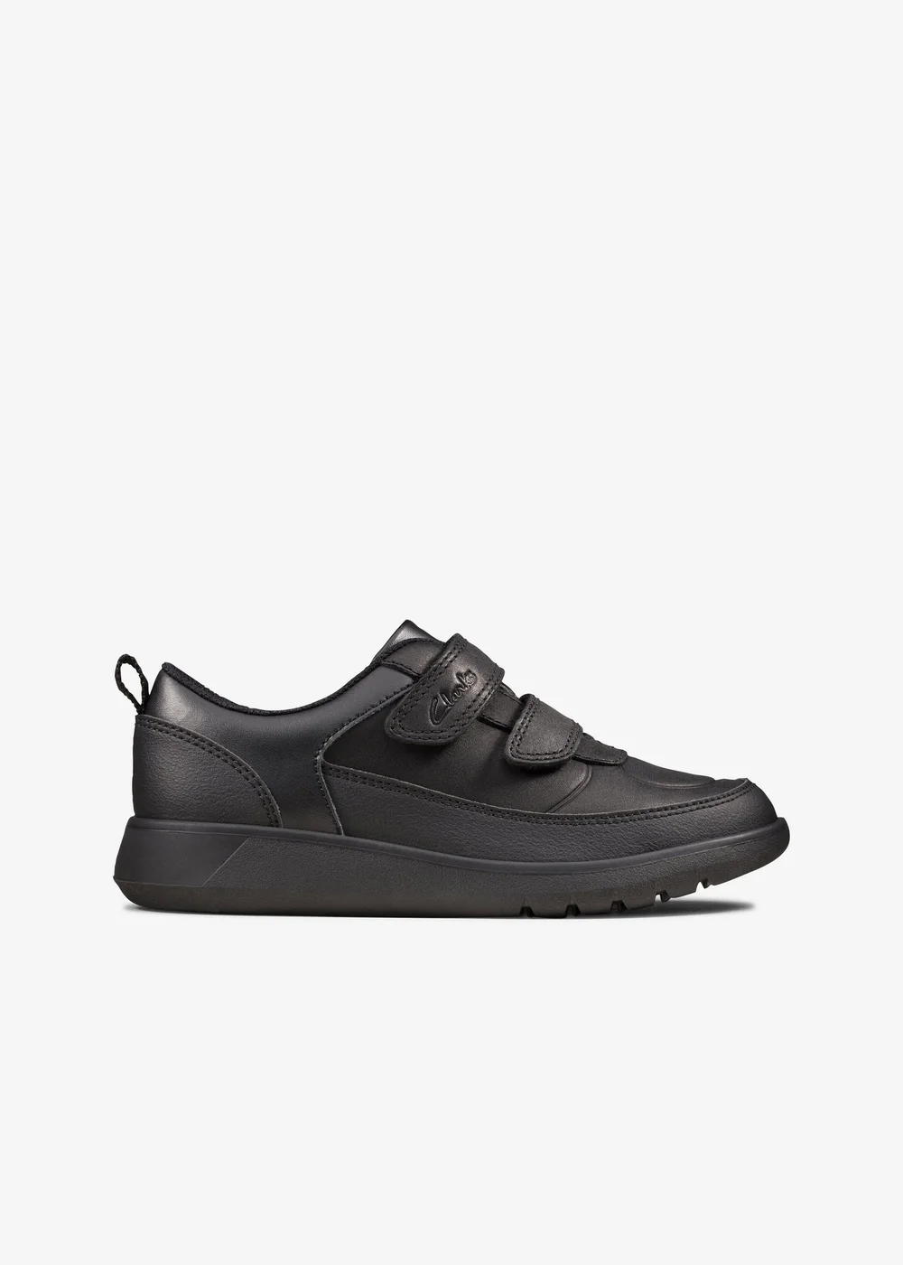 Clarks School Boys Black Scape Flare Kid Leather Narrow - 11 Infants Image 1