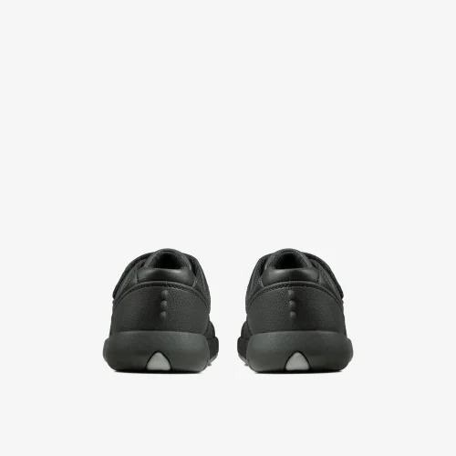 Clarks School Rex Pace Toddler Black Leather Narrow - 7 Infants Image 5