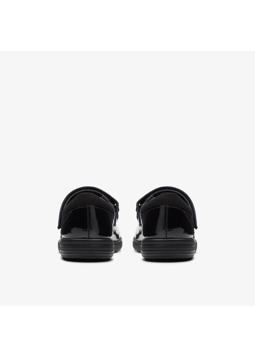 Clarks School Girls Black Jazzy Jig Kid Patent Extra Wide - 8 infants Image 5