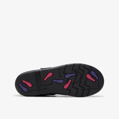 Clarks School Jazzy Tap Kid Black Leather Narrow - 8.5 Infant Image 5