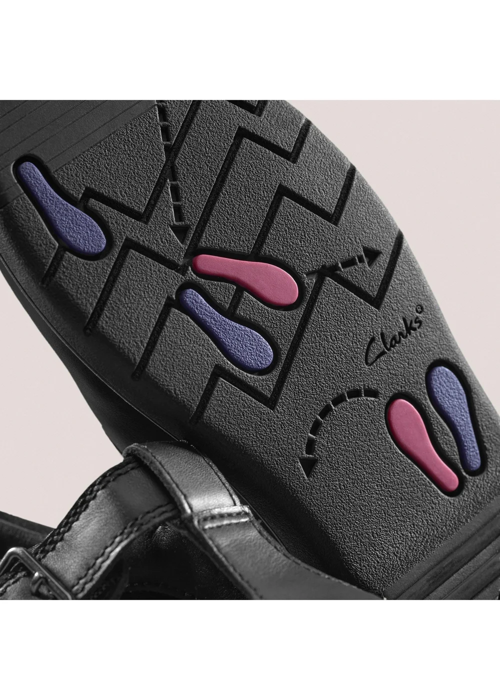Clarks School Girls Black Jazzy Tap Kid Leather Standard - 7 Infants Image 3