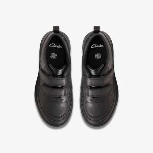 Clarks School Scape Flare Kid Black Leather Standard - 12 Infants Image 6