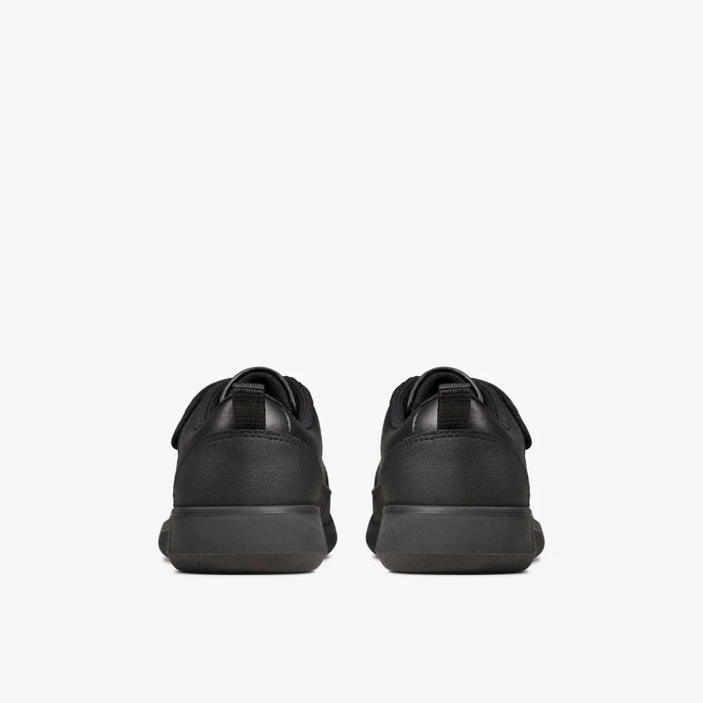 Clarks School Scape Flare Kid Black Leather Wide - 12 Infants Image 5