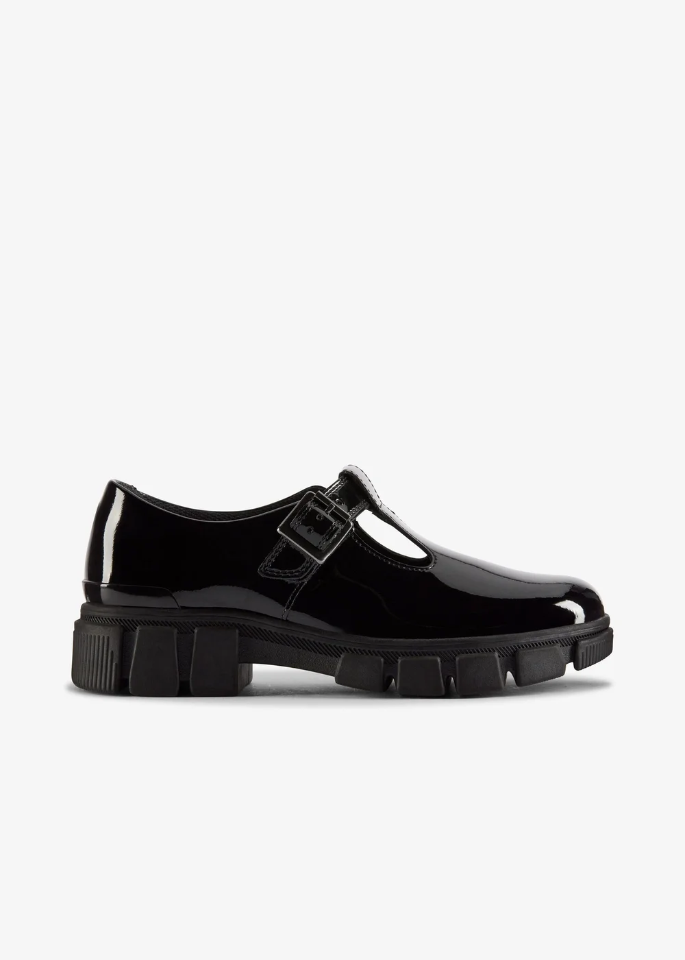 Clarks School Evyn Bar Youth Black Patent Standard - 4 Image 1