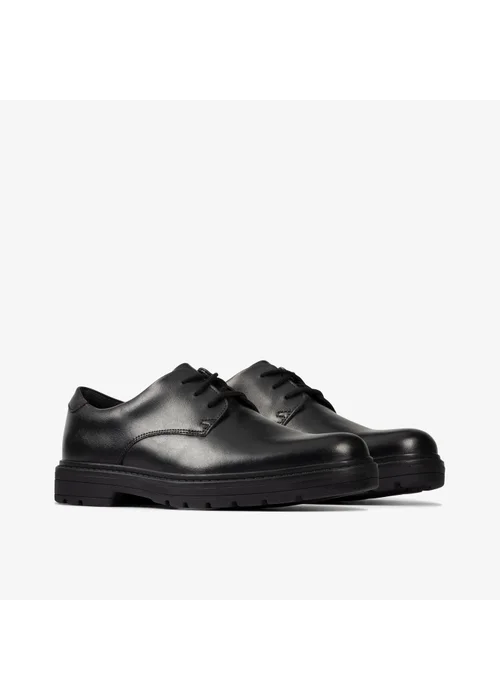 Clarks School Loxham Derby Youth Black Leather Standard - 4 Image 4