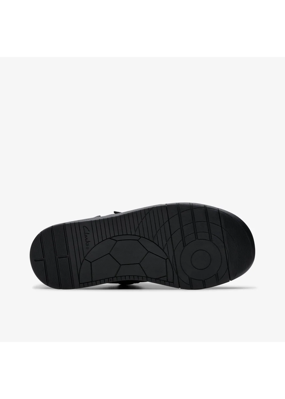 Clarks School Boys Black Laser Track Youth Leather Wide - 3.5 Image 3