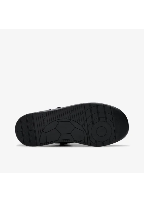 Clarks School Boys Black Laser Track Youth Leather Wide - 3.5 Image 3