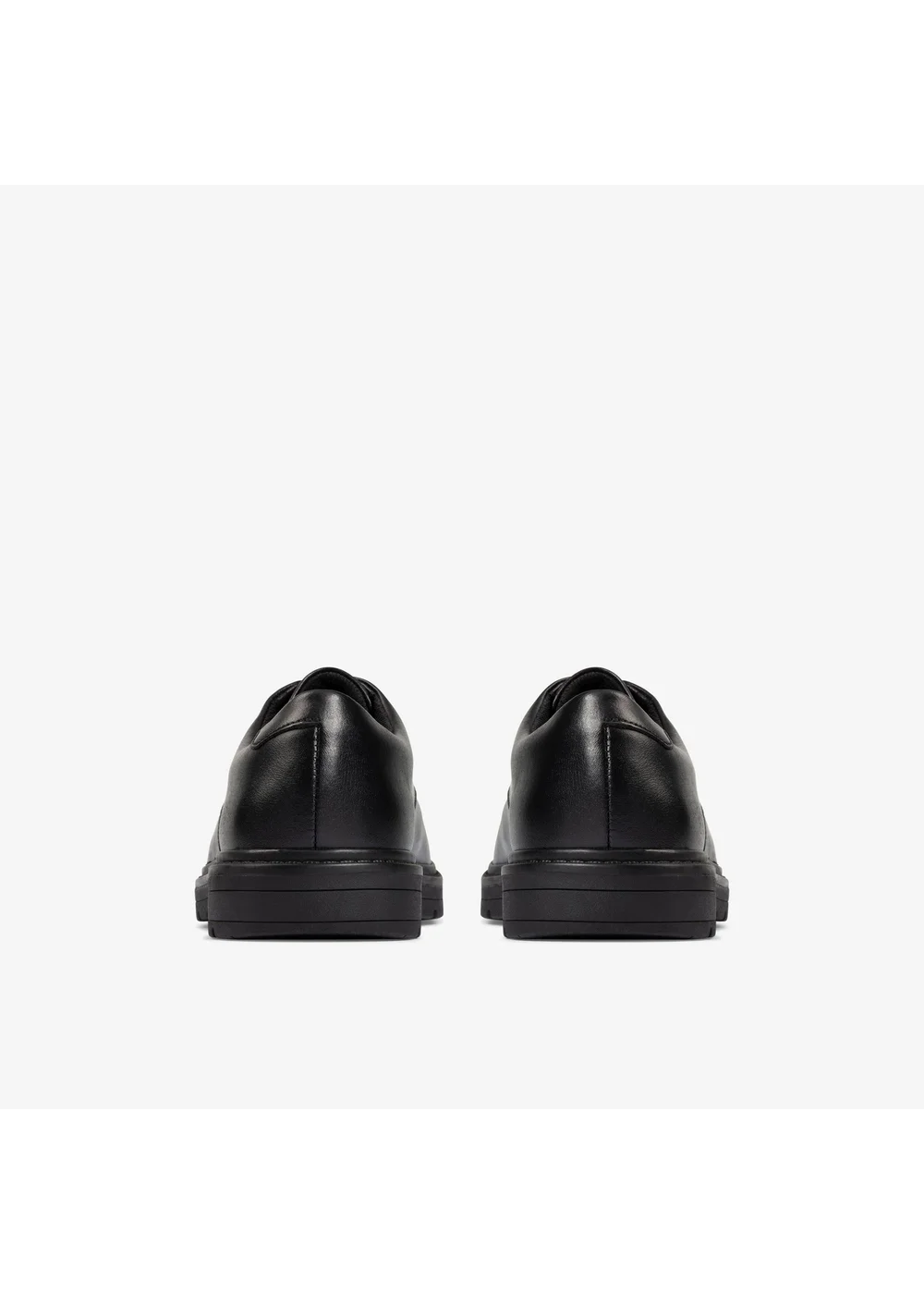 Clarks School Loxham Derby Youth Black Leather Wide - 3 Image 5