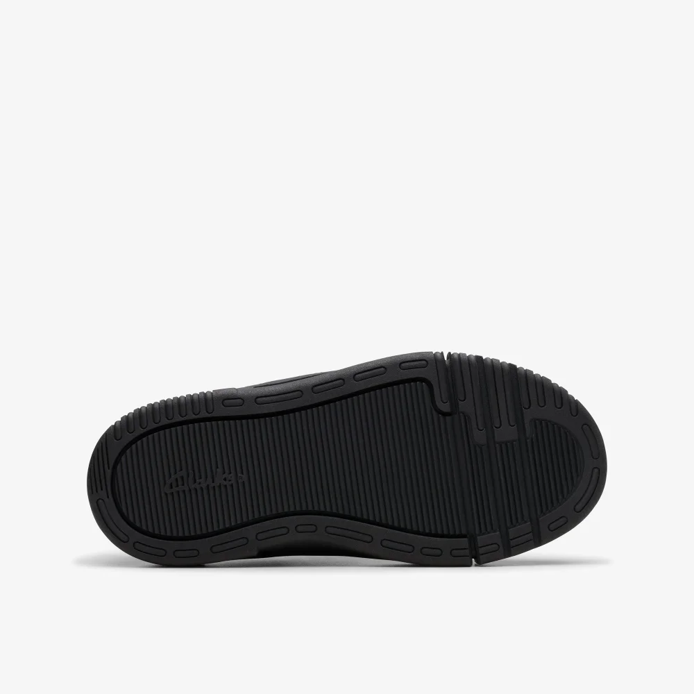 Clarks School Oslo Sky Kid Black Leather Standard - 10 Infants Image 3