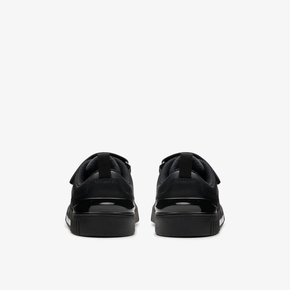 Clarks School Oslo Sky Kid Black Leather Standard - 10 Infants Image 5