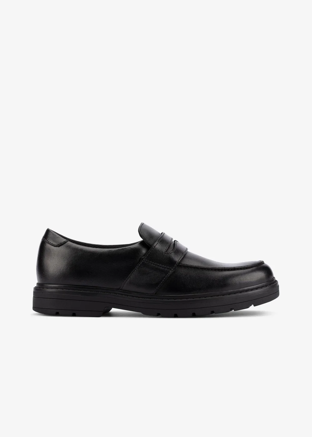 Clarks School Loxham Craft Youth Black Leather Standard - 5.5 Image 1