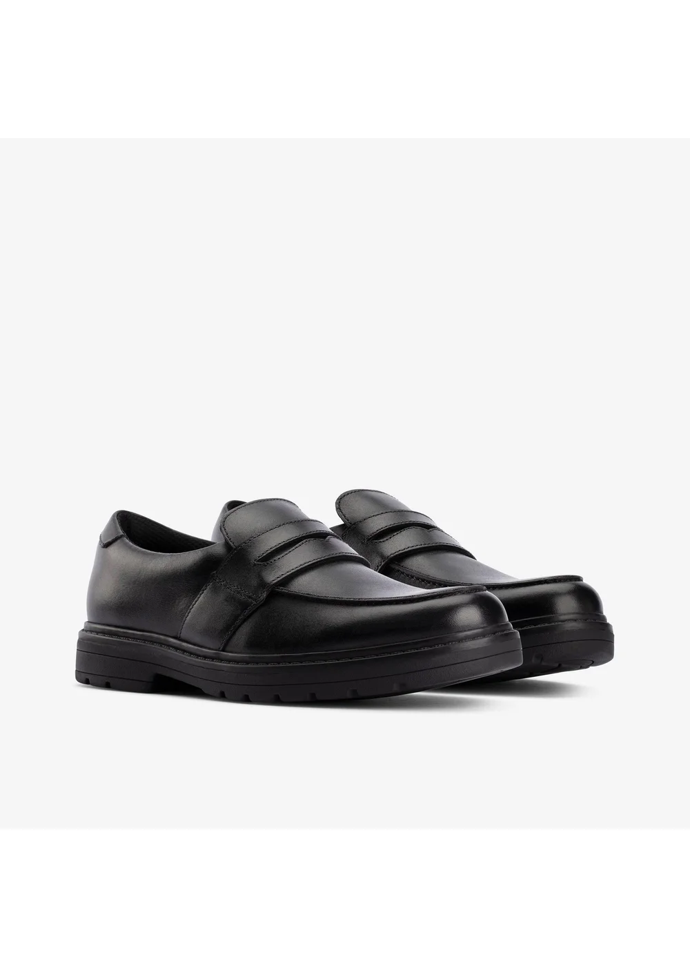 Clarks School Loxham Craft Youth Black Leather Standard - 5.5 Image 4
