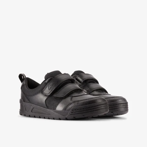 Clarks School Palmer Stride Kid Black Leather Standard - 8.5 Infant Image 4