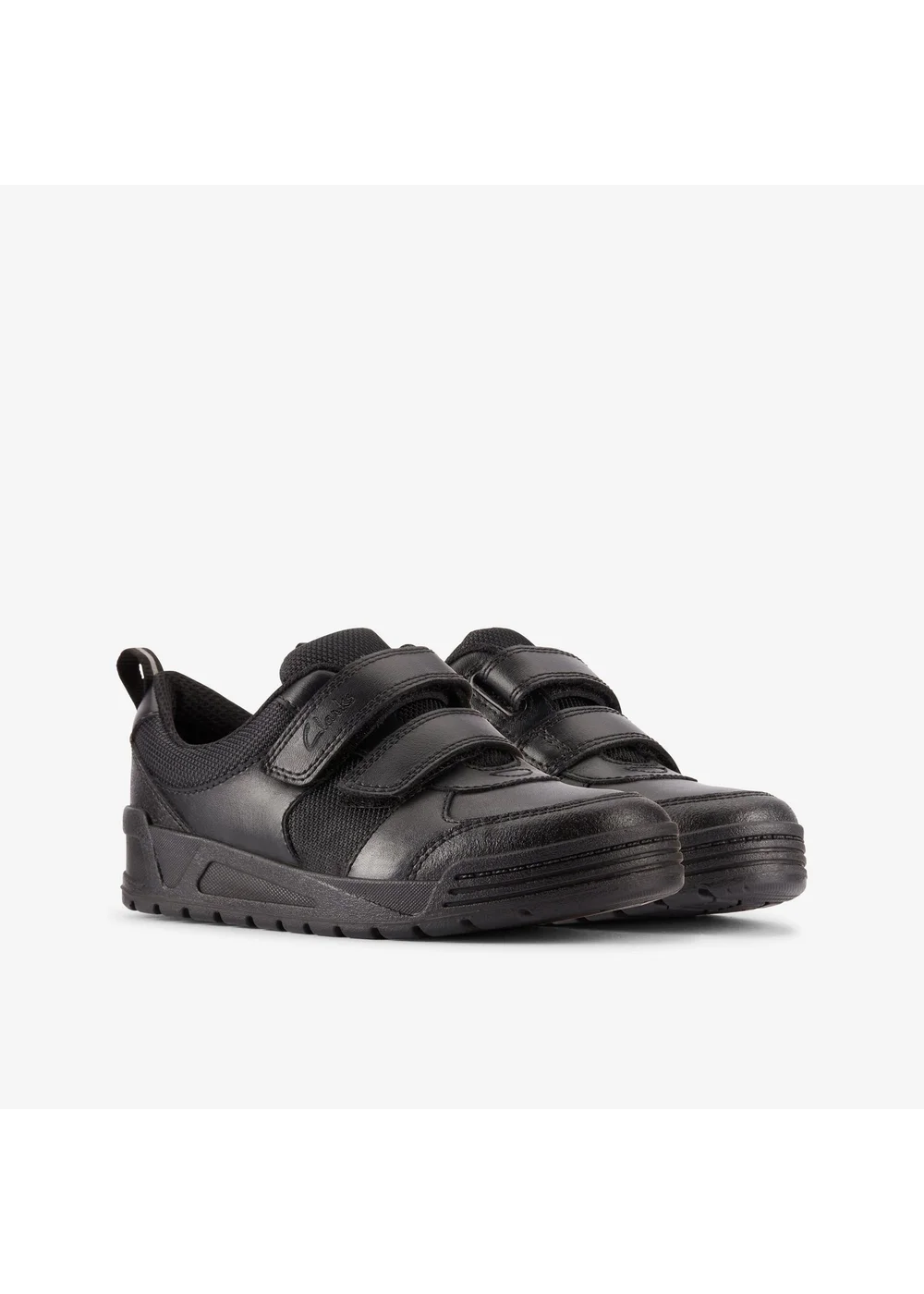 Clarks School Boys Black Palmer Stride Kid Leather Standard - 7 Infants Image 4
