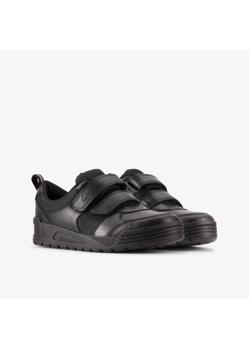 Clarks School Boys Black Palmer Stride Kid Leather Standard - 7 Infants Image 4