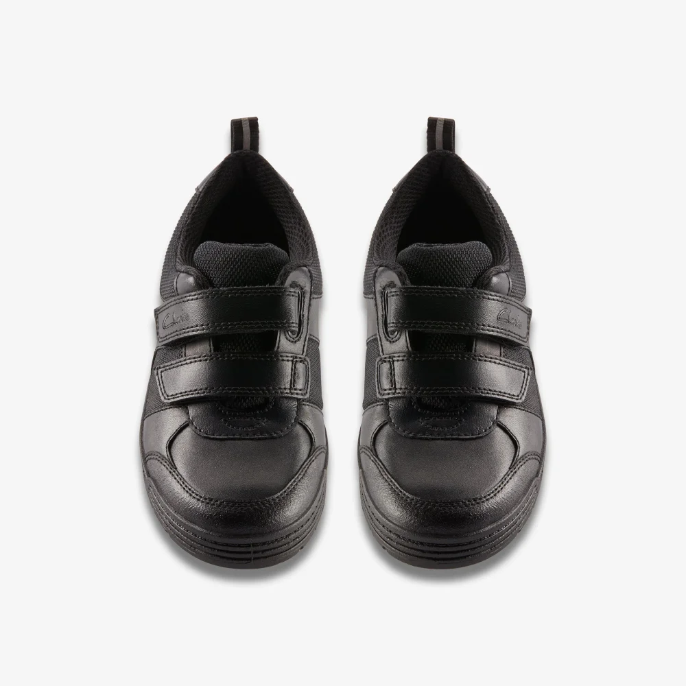 Clarks School Palmer Stride Kid Black Leather Standard - 8.5 Infant Image 6