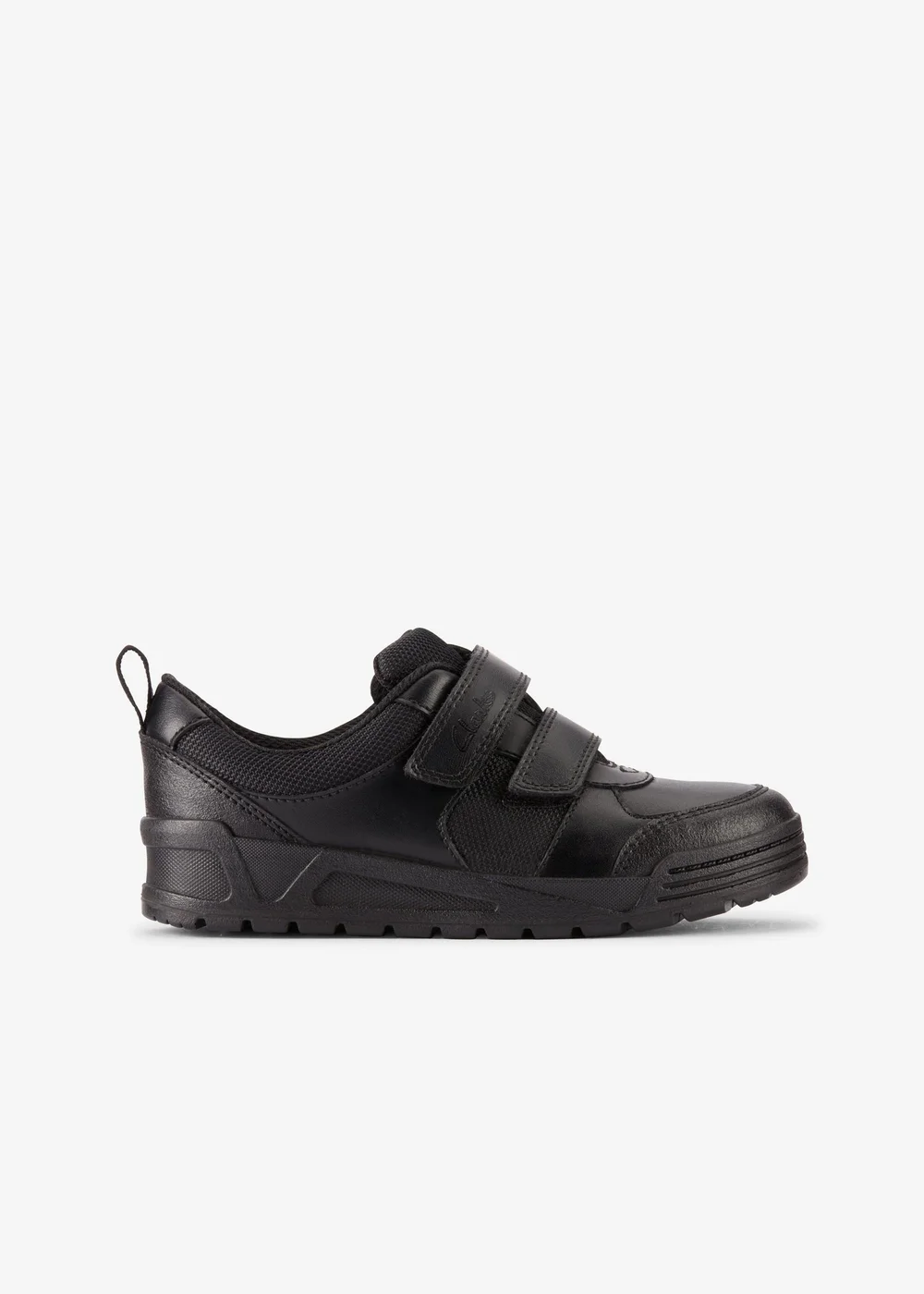 Clarks School Boys Black Palmer Stride Kid Leather Standard - 7 Infants Image 1