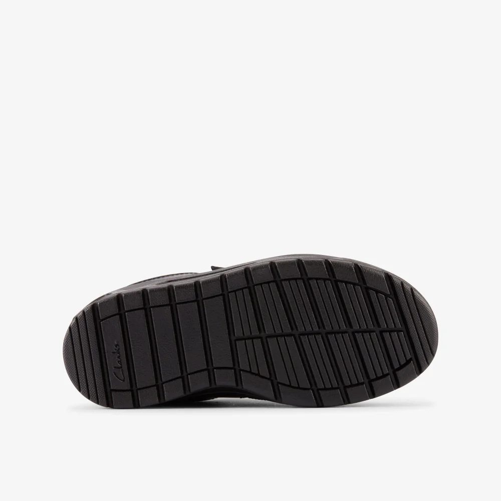Clarks School Palmer Stride Kid Black Leather Standard - 8.5 Infant Image 3