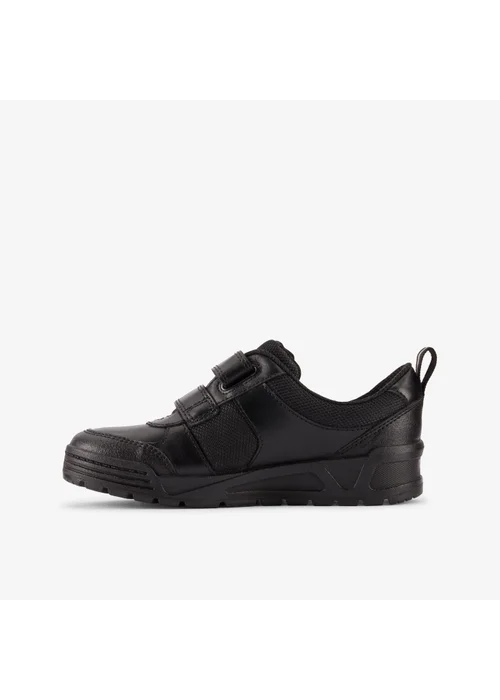 Clarks School Boys Black Palmer Stride Kid Leather Standard - 7 Infants Image 2