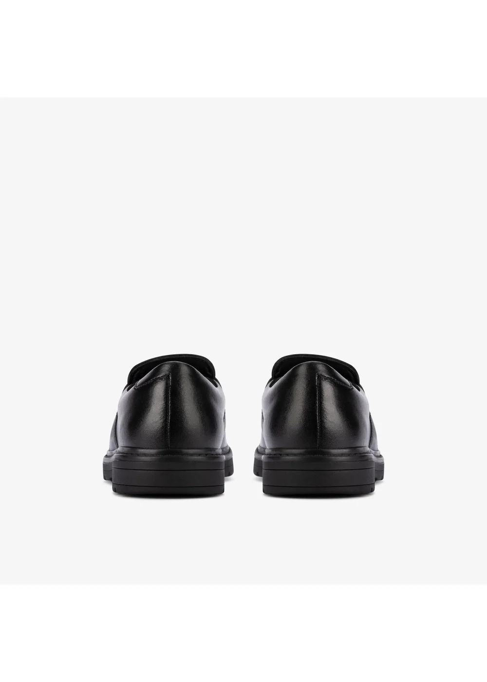 Clarks School Loxham Craft Youth Black Leather Wide - 4.5 Image 5