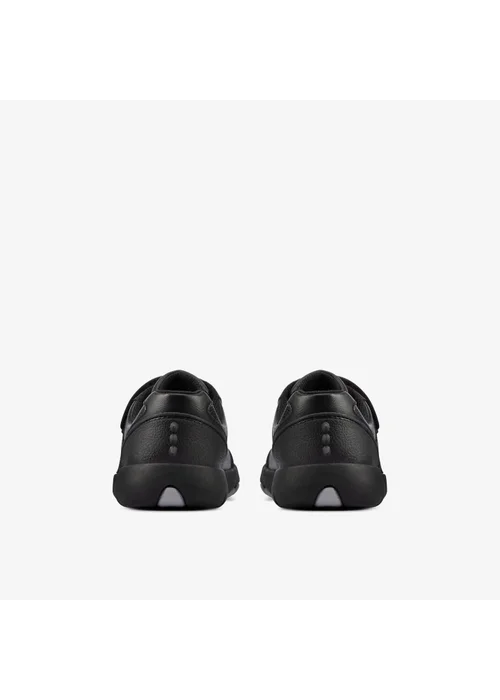 Clarks School Boys Black Rex Stride Toddler Leather Standard - 7 Infants Image 5
